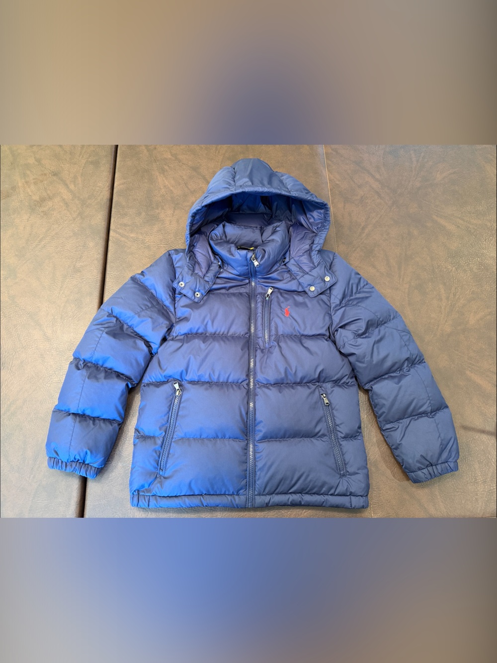 Ralph Lauren Navy Blue Hooded Puffer Coat
